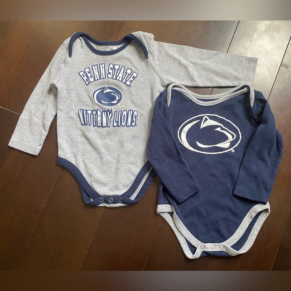 Penn State Nittany Lions Navy & Gray Baby One-Piece Bodysuits (2-Pack)